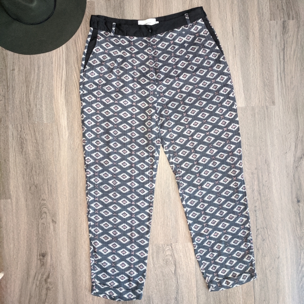 Munthe Mia Printed Viscose Cropped Pants Size 38
